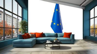 Euro flag on pole for countries summit Wall mural