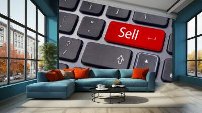 sell concepts for stock market Wall mural