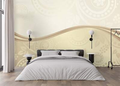 decorative background with floral ornaments Wall mural