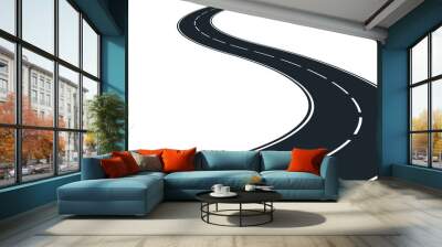 isolated winding road Wall mural