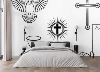 symbols of the Christianity Wall mural