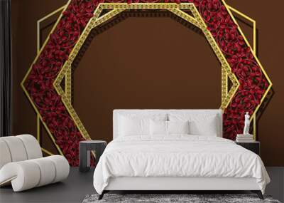 frame ruby color with shadow Wall mural