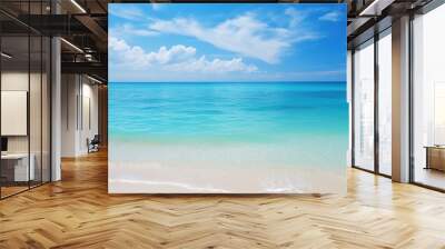 Tranquil quiet beach sunny day light Wall mural