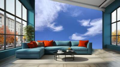 blue sky with clouds Wall mural