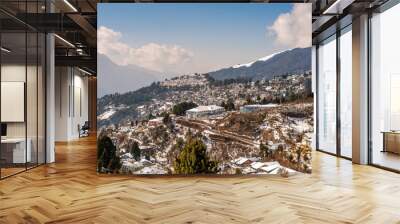 Snow covered Tawang, Arunachal Pradesh, North East India Wall mural