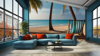 trees on the beach Wall mural