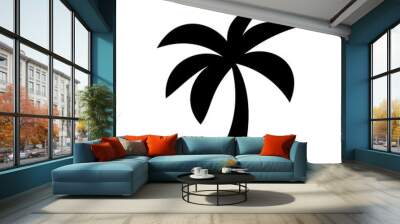 palm tree flat vector icon on white background Wall mural