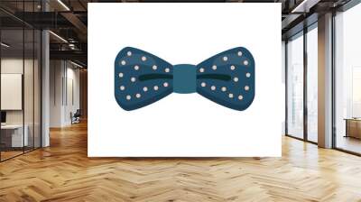 Polka dot bow tie flat vector design isolated on white background Wall mural