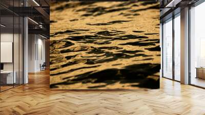 GoldenTones Water Waves Surface as Background Wall mural