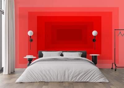 Vector illustration. Time dimension box. Red gradient. Suitable for use as a sign to enter a time dimension Wall mural