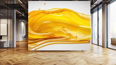 olive oil splashing isolated on white background Wall mural