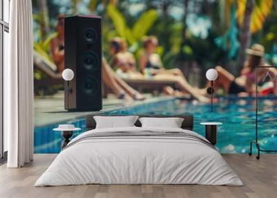 Summer Pool Party with Music Wall mural