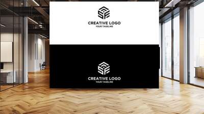 creative letter SF logo design vector Wall mural