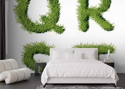 Green Grass Alphabet Q R S T Wall mural