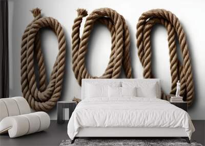 set of rope isolated on transparent background cutout. Wall mural