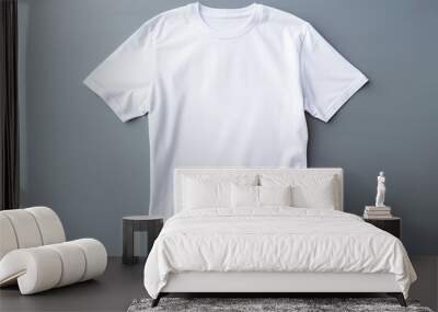 plain white t-shirt isolated, one color background with generative ai Wall mural