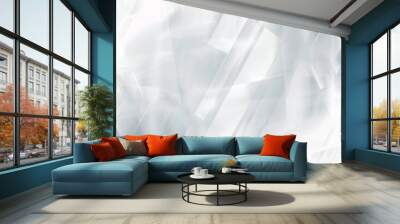 Abstract blue geometric background with soft lines evokes a feeling of cool, textured fabric Wall mural