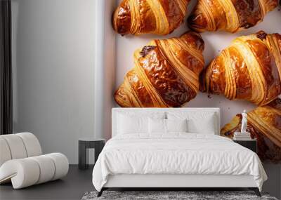 delicious chocolate croissants Wall mural