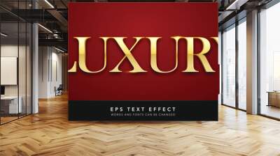 luxury 3d editable text effect Wall mural