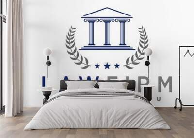 law and pillar logo template Wall mural