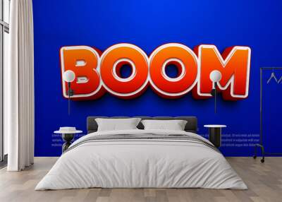 Boom 3d style editable text effect Wall mural