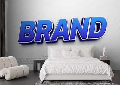 Brand bold 3d style editable text effect Wall mural