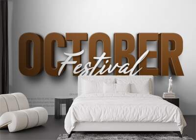 Festival 3d style editable text effect Wall mural