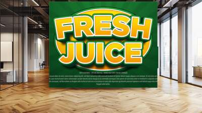 Juice 3d style editable text effect  Wall mural