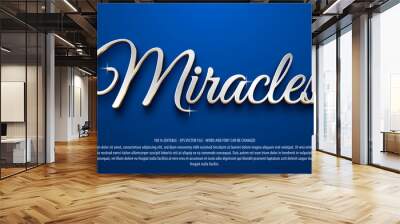 Miracles 3d style editable text effect Wall mural