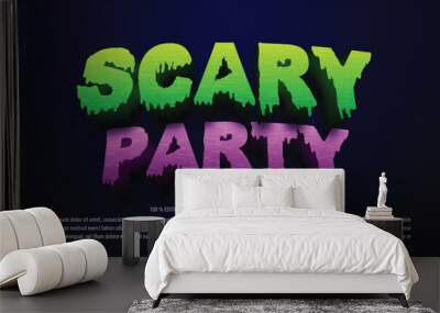 scary editable text style effect - halloween theme text effect Wall mural