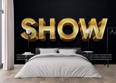 Show 3d style editable text effect Wall mural