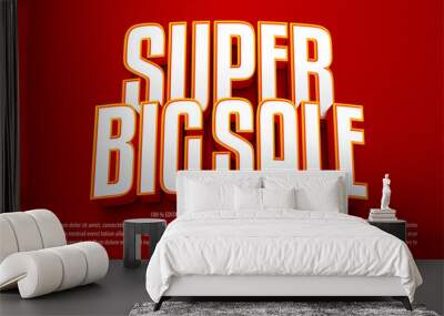 Super big sale bold 3d style editable text effect Wall mural