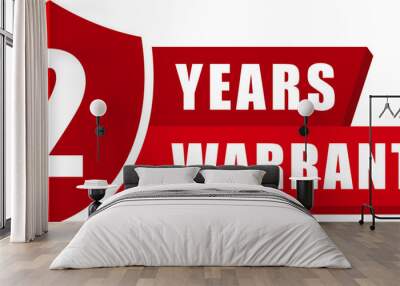 2 year warranty icon, two year warranty, promotional vector icon Wall mural