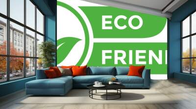 Eco friendly Healthy natural product label logo design png Wall mural