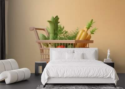 Healthy Grocery Shopping Concept Wall mural