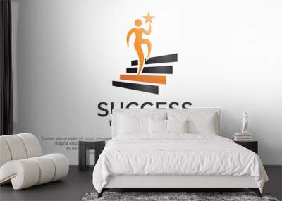 human people success people care logo design vector Wall mural