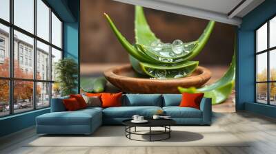 Aloe Vera, a versatile herbal medicine for skin treatment and spa use. Wall mural