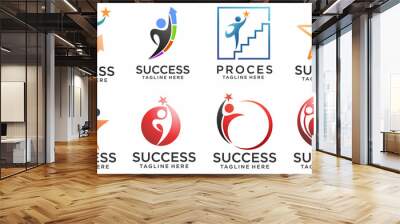 success people care logo and symbols template Wall mural