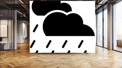 rain solid icon Wall mural