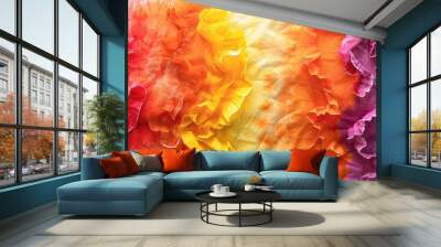 abstract background with a smooth transition of colors from reds to blues with a fluid and soft ruffled texture Wall mural