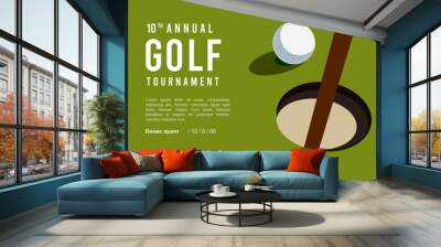 Great simple golf background design for any media	 Wall mural