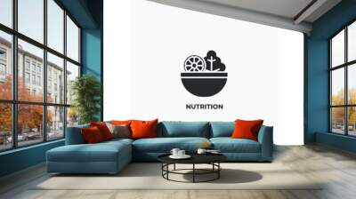 nutrition icon. Line, solid and filled outline colorful version, outline and filled vector sign. Idea Symbol, logo illustration. Vector graphics Wall mural