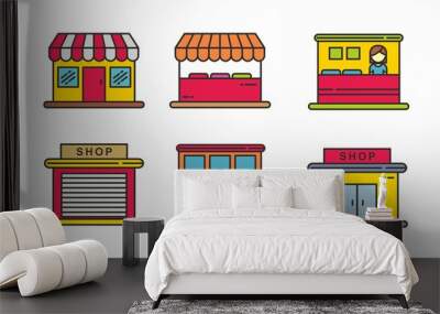 Set of store vector illustration. Store icon  Wall mural