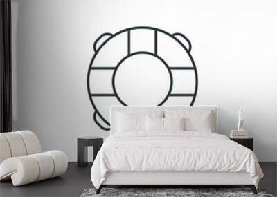 Vector sign of the Life Buoy symbol is isolated on a white background. Life Buoy icon color editable. Wall mural