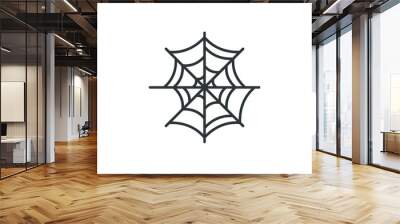 Vector sign of the spider web symbol is isolated on a white background. spider web icon color editable. Wall mural