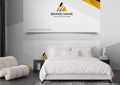 White and gold luxury business card design template	 Wall mural