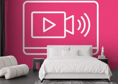 Live Stream Icon Wall mural