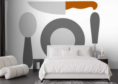 59 - Two Course Meal Icon Wall mural