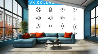 User Interface Icons Collection, Basic ui ux icon set. Set icon of user interface. Vector illustration. editable stroke Wall mural