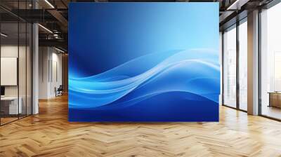 Abstract blue background abstract wave background with blue color Wall mural